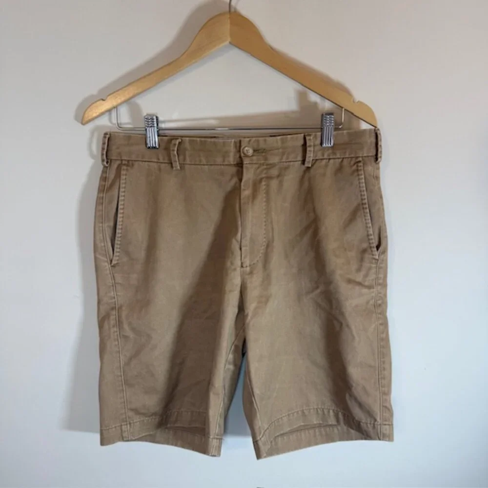 Peter Millar Mens Shorts 32 Pima Cotton Flat Front Chino Golf Beach Resort